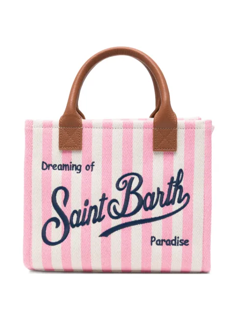 MC2 Saint Barth Vanity medium striped-pattern tote bag Pink VANMD001