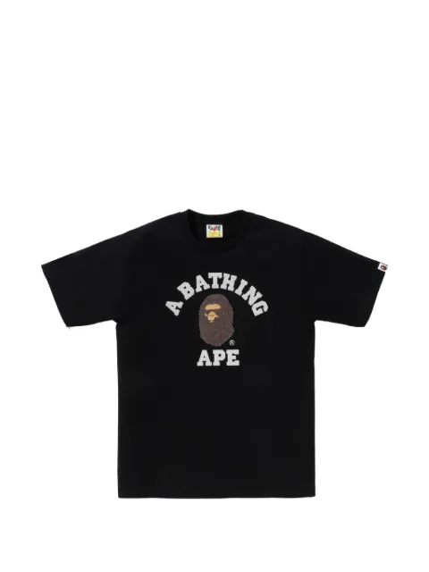 A BATHING APE® Ape Head glitter T-shirt Black 001TEM201005M