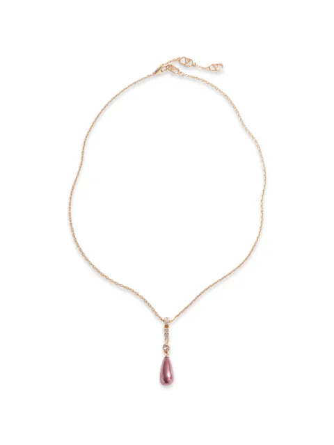 Valentino Garavani Vlogo Signature necklace in metal swarovski crystals and glass drops Gold WJ0CC0QVS