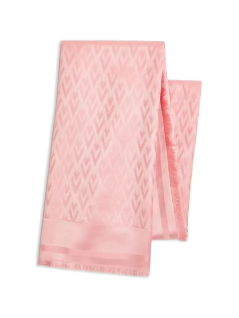 Valentino Garavani Toute La V wool and silk shawl Pink WEB104HKS