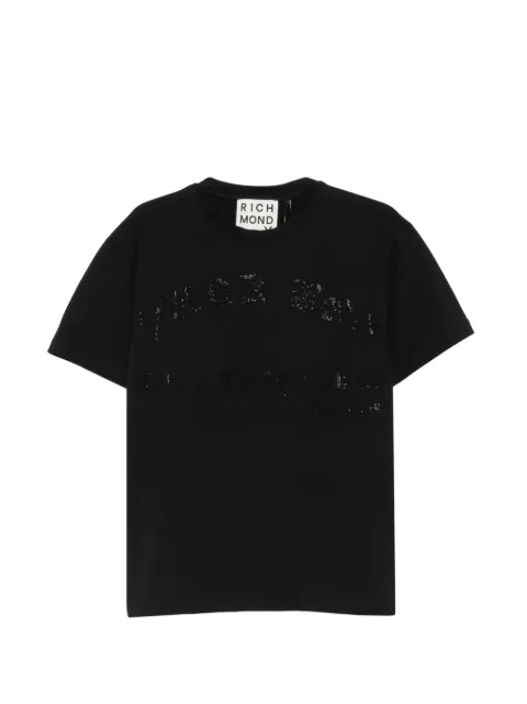 John Richmond round-neck embellished T-shirt Black UMP26329TS