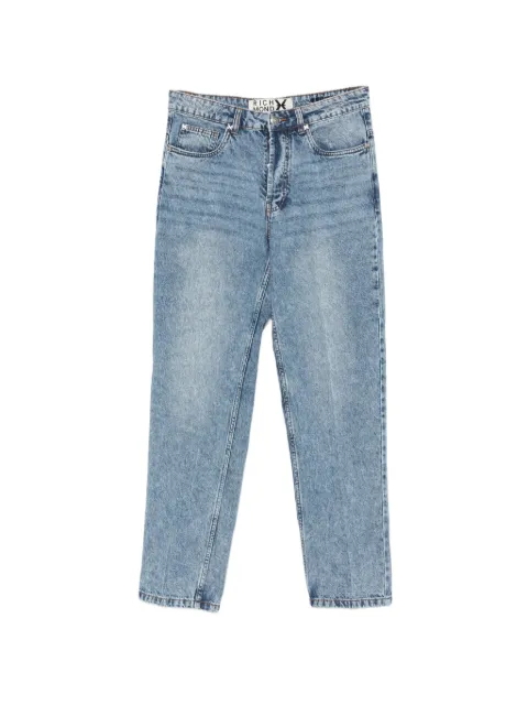 John Richmond logo-embroidered acid-wash jeans Blue UMP26219JEDENIMBLUEMEDIUM