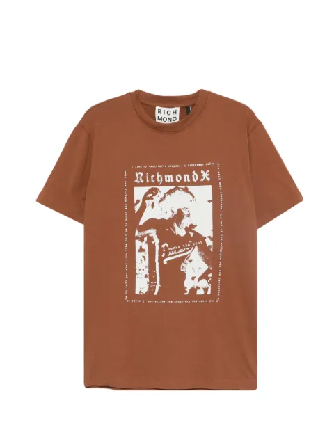 John Richmond graphic-print T-shirt Brown UMP26189TS