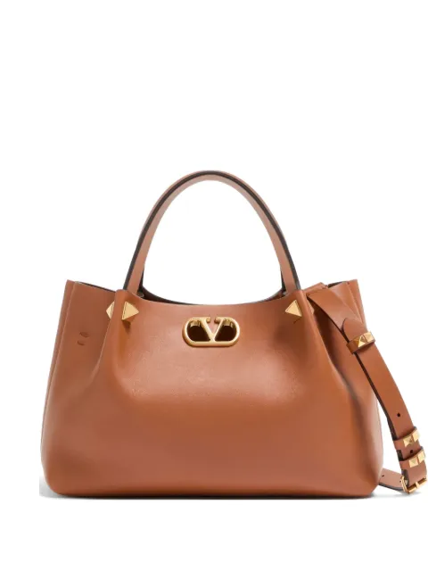 Valentino Garavani small soft Leather shopping bag Brown WB0T83WLA