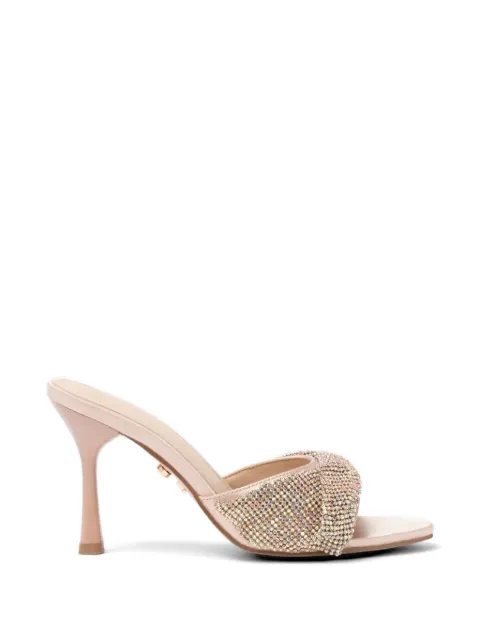 TWENTY FOURHAITCH Canberra rhinestone-embellished mules Pink SH386CIPCHAMPAGNE