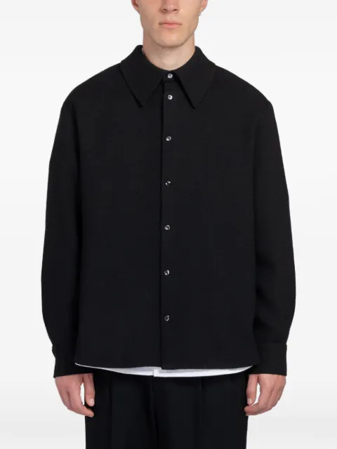 Séfr Wes buttoned overshirt Black MSS25WESSTR
