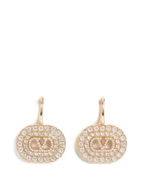 Valentino Garavani Vlogo Signature earrings in metal with swarovski crystals Gold WJ0CE1YCW