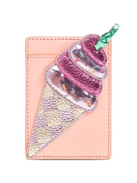Kurt Geiger London ice-cream appliqué card holder Neutrals CCHOLDERICECREAM
