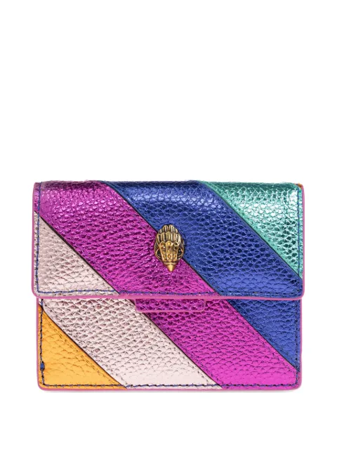 Kurt Geiger London Kensington striped card-holder Purple FLAPCCKENSINGTON