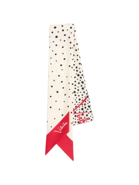 Valentino Garavani Little Stars Starry silk bandeau scarf Neutrals WE6017NJB