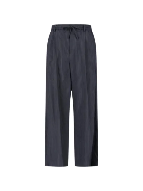 DUNST pinstriped drawstring trousers Grey UDPA6B321G2