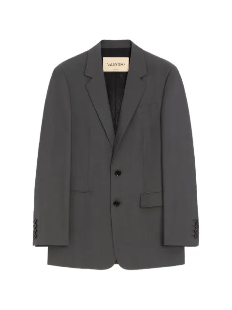 Valentino Garavani single-breasted wool jacket Grey VCEK4025S
