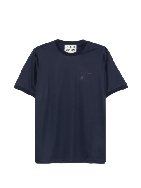 John Richmond logo-detail T-shirt Blue UMP26076TS