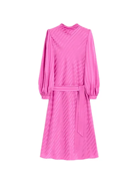 Valentino Garavani striped belted midi dress Pink BVAL359JK