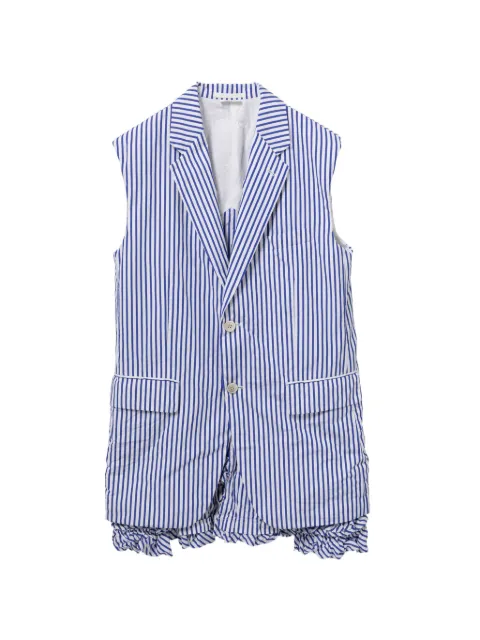 Comme Des Garçons Comme Des Garçons striped waistcoat Blue CCXVCRQJ021XQBLX00S