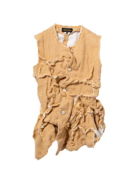 Comme Des Garçons ruffled frayed-edge jacket Neutrals CAXVCGQJ017XQIVX00S