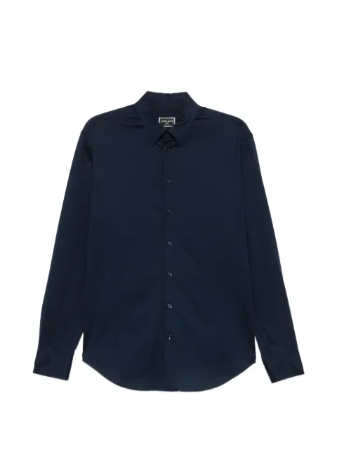 Giorgio Armani Icon long-sleeve shirt Blue 8CGCCZ06JZ071UBS7