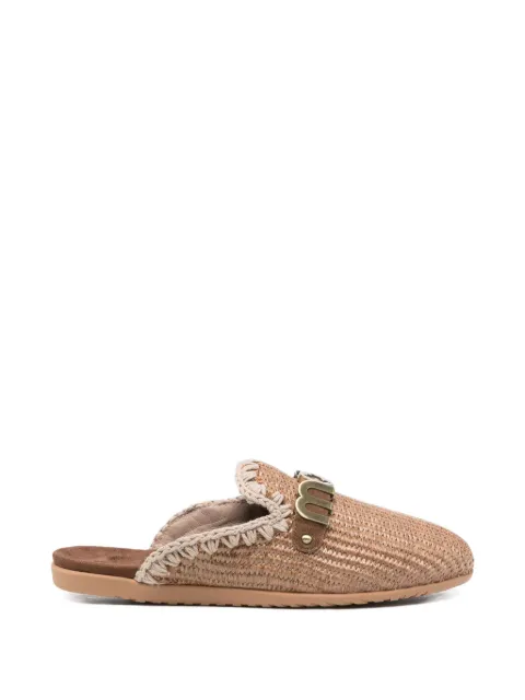 Mou logo-plaque mules Neutrals SW731011K