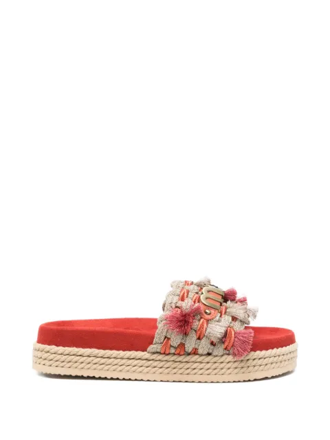 Mou tassel-embellished braided sandals Neutrals SW451008K