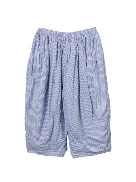 Comme Des Garçons Comme Des Garçons striped cropped trousers Blue RQP022