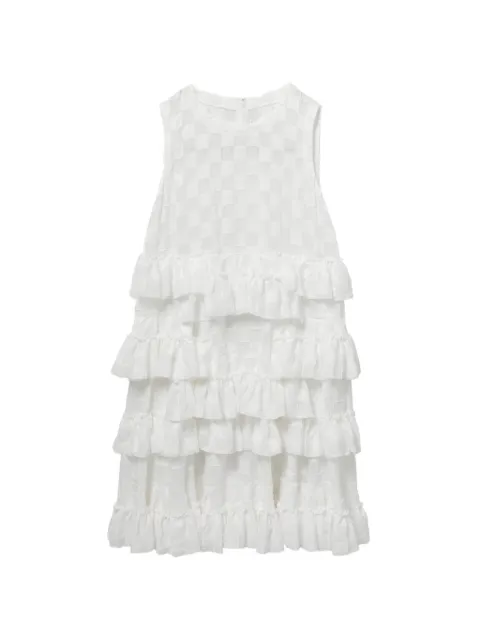 Comme Des Garçons Comme Des Garçons checked mini dress White RQO001