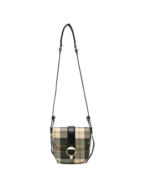 Barbour mini tartan-pattern crossbody bag Neutrals LBA0504