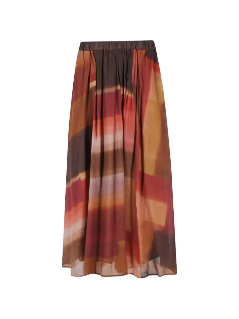 Kiltie abstract-print gathered skirt Red KG299M098
