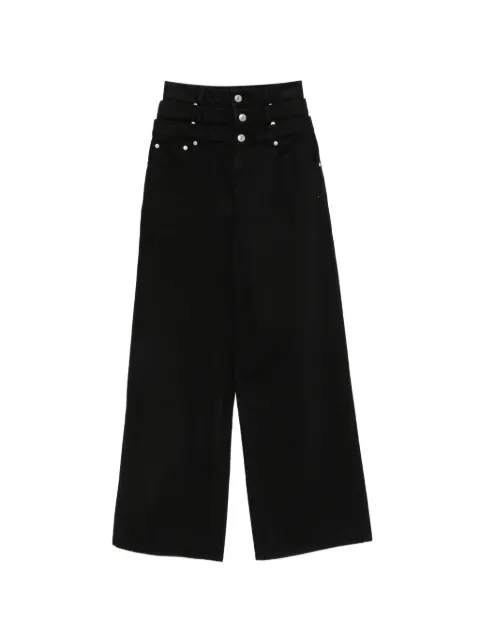 Viktor & Rolf triple-layer button-fastening jeans Black WB0380099426