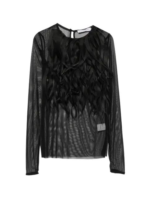 Viktor & Rolf feather-effect top Black WT03500