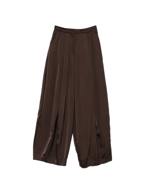Viktor & Rolf pleated concealed-fastening palazzo pants Brown WB0520025426