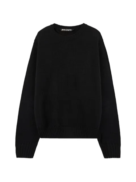 Palm Angels back curved logo sweater Black PMHE08BS26KNI0021003