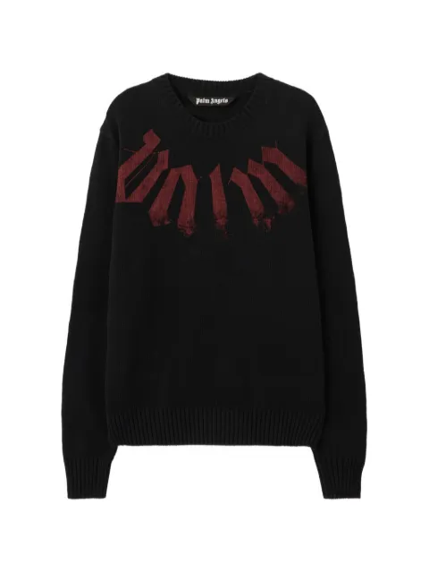 Palm Angels logo-print sweater Black PMHE08CS26KNI0011028