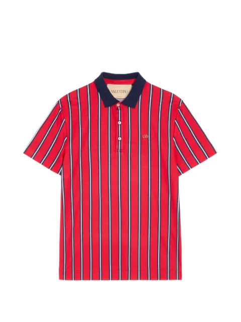 Valentino Garavani striped polo top Red VMH04SBMB