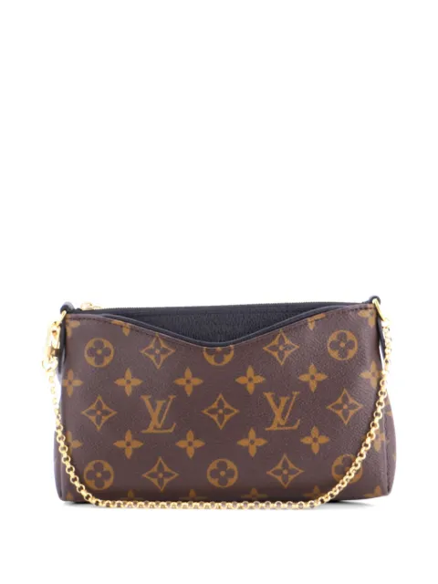 Louis Vuitton Pre-Owned Pallas Monogram Canvas with Leather clutch bag Brown B12HLML1C03UEZBW