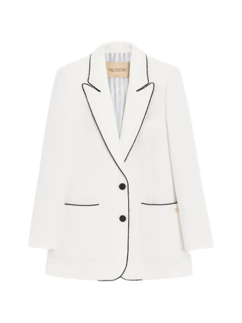 Valentino Garavani Canestrello cotton tweed jacket White BCE620ACV