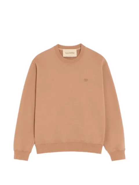 Valentino Garavani cotton sweatshirt with VLogo embroidery Neutrals VMF28RBMN