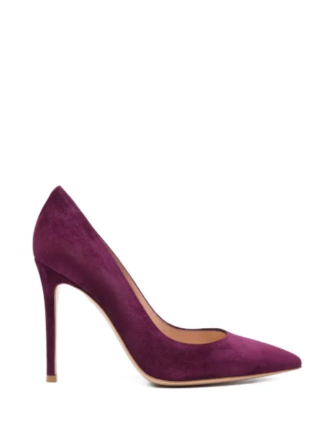 Gianvito Rossi pointed-toe suede pumps Purple G2847015RICCAM
