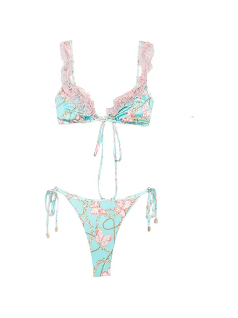 Mazzei butterfly-print bikini Blue LS30LS57