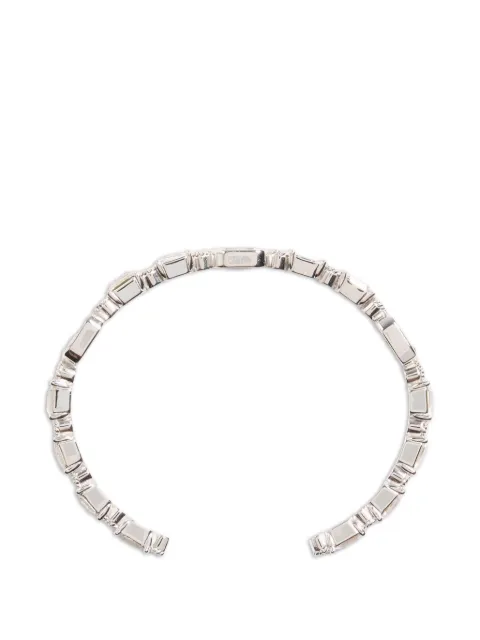 Valentino Garavani Ovalette cuff bracelet in metal with Swarovski® crystals Silver WJ0CC5QEU