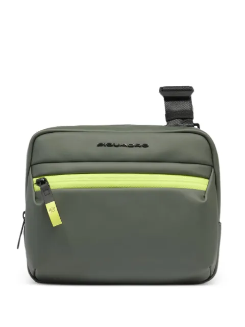 PIQUADRO water-resistant rubberised shoulder bag Green CA6909C2OW