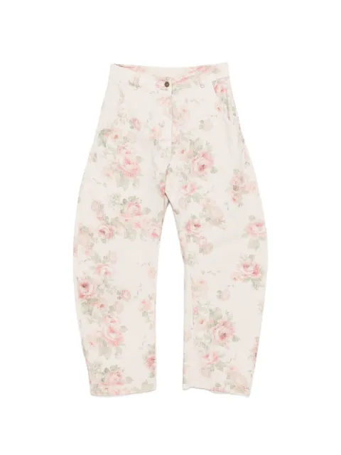 VICOLO floral-print trousers Neutrals TAB1646