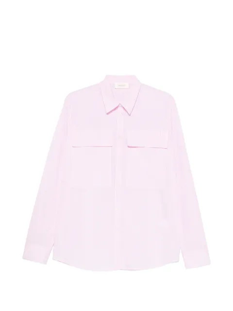 VICOLO vertical-stripe chest-pockets shirt Pink TAB1360
