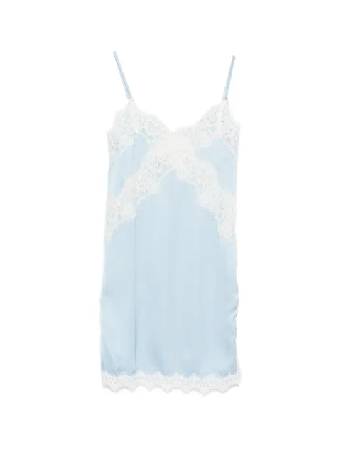 VICOLO lace-trim top Blue TAB0987