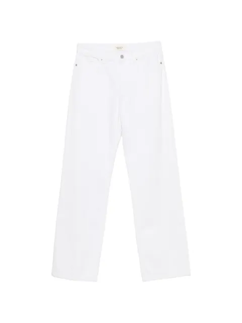 VICOLO logo-patch wide-leg jeans White DAB5275