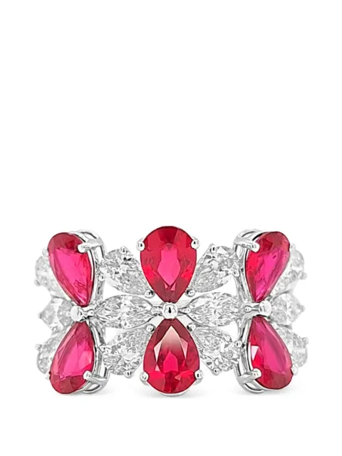 HYT Jewelry ruby and diamond ring Silver R1321HR
