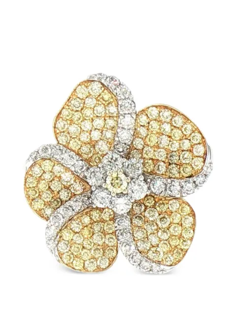 HYT Jewelry diamond flower ring Gold R1477JN