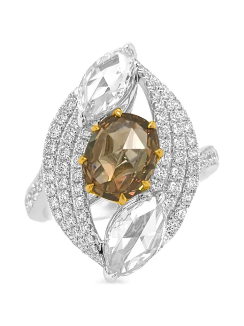 HYT Jewelry multi-stone diamond ring Silver R1231HR