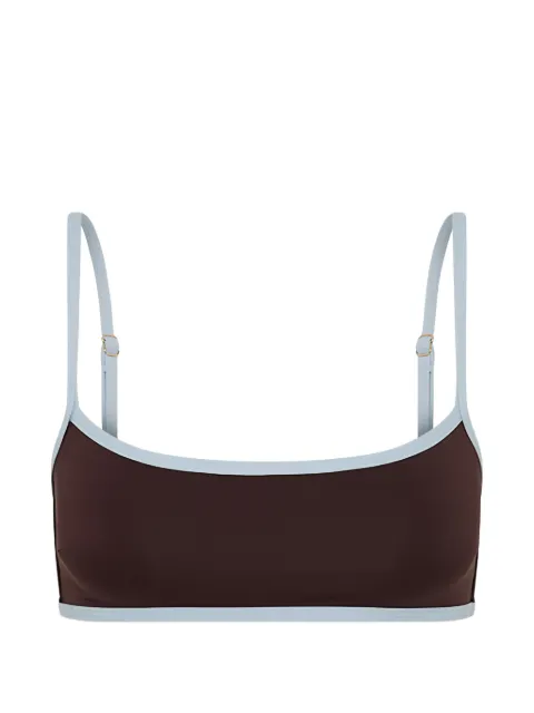 Myra Swim Desi contrasting bikini top Brown MS24BA22BLCH