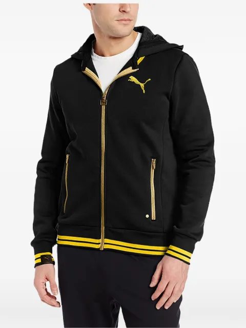PUMA logo-print zip-up sweatshirt Black 564822