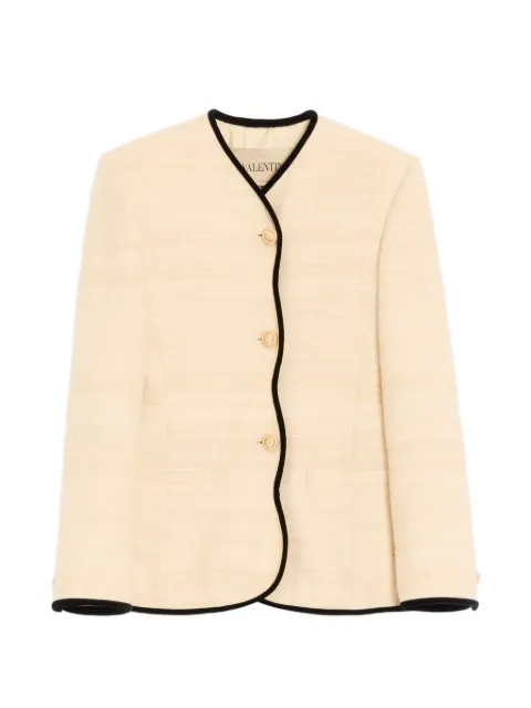 Valentino Garavani jacket in silk linen canvas Neutrals BCE5X5A9F